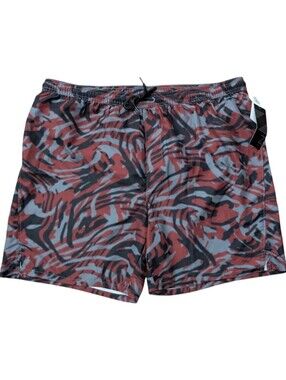Z by Zella Camo Red Print Swim Trunk Shorts Size XL NWT